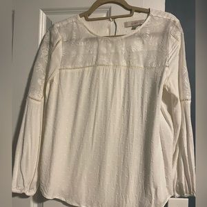 Loft White Textured Blouse - MP